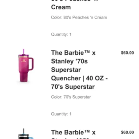 BARBIE 40 Oz STANLEY CUP X BARBIE- RARE SUPERSTAR Limited Edition - Picture 8 of 9